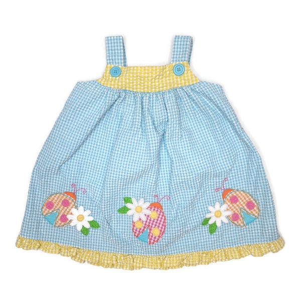 Good lad ladybug checkered dress size 12 months - Picture 1 of 8